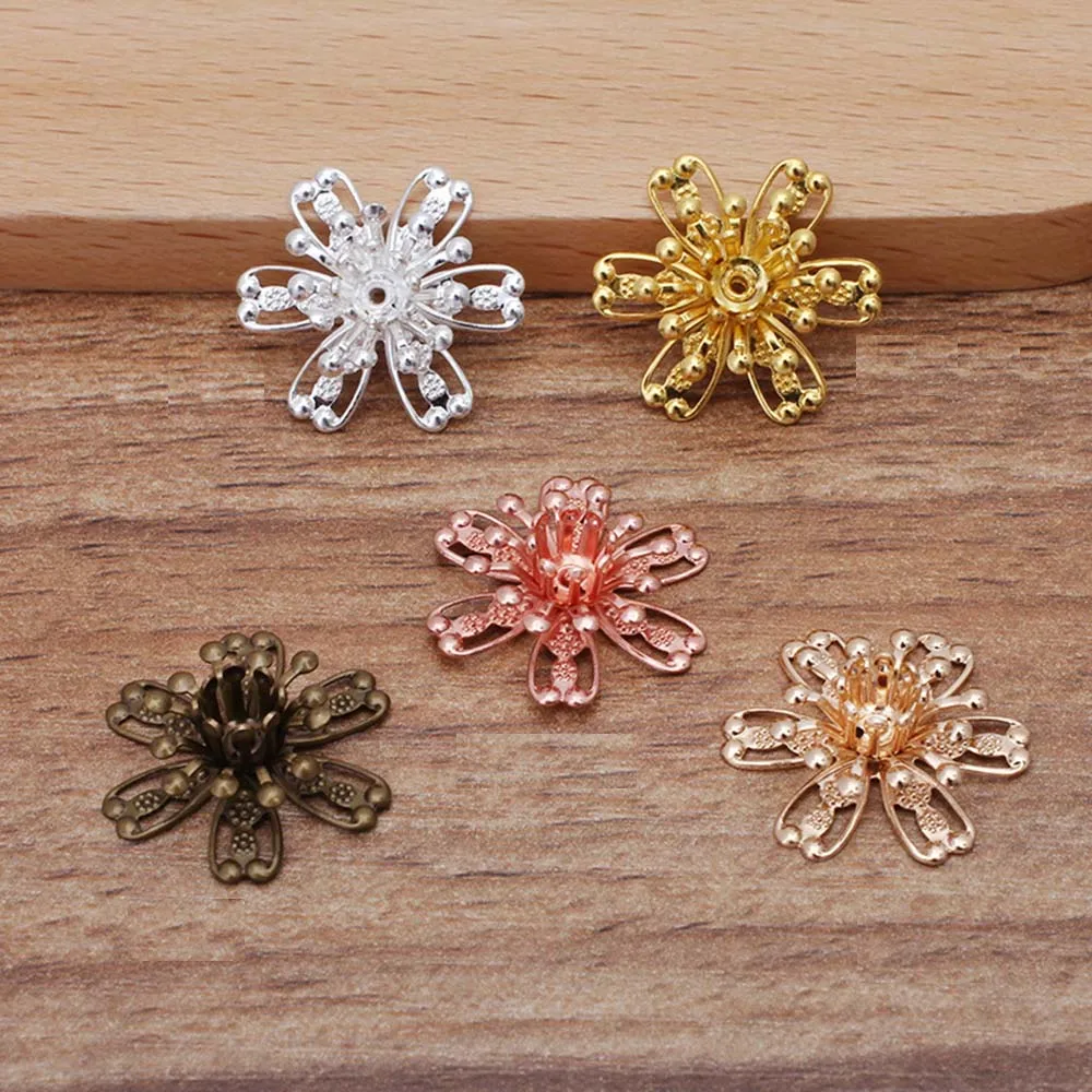 Заглушки для бусин латунные 19 мм 10 шт./лот изготовления сережек аксессуаров