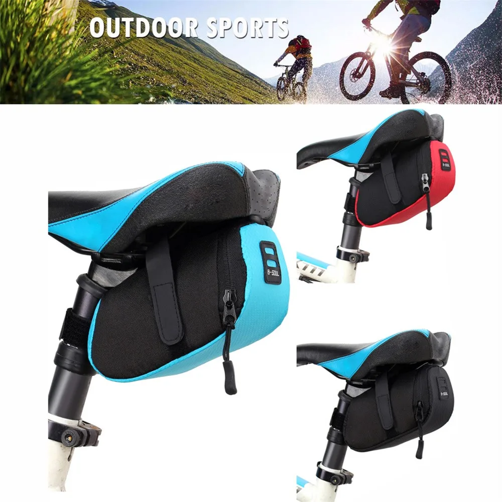 

3 Color Nylon Bicycle Bag Bike Waterproof Storage Saddle Bag Seat Cycling Tail Rear Pouch Bag Saddle Bolsa Bicicleta accessories