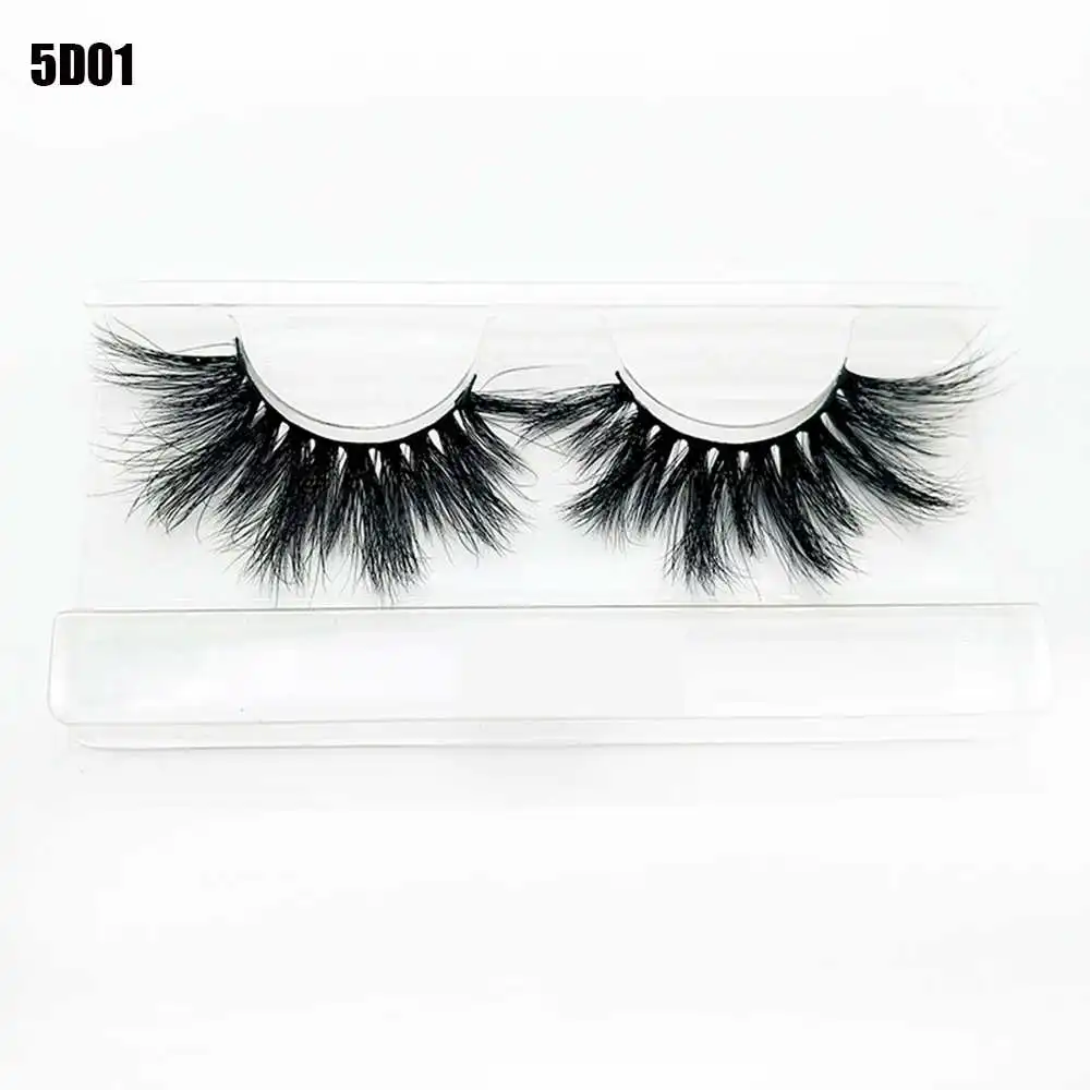 1 Mink Eyelashes Criss-Cross Natural Fake lashes Length 25mm Makeup 3D Mink Lashes Extension Eyelash Beauty - Color: 1