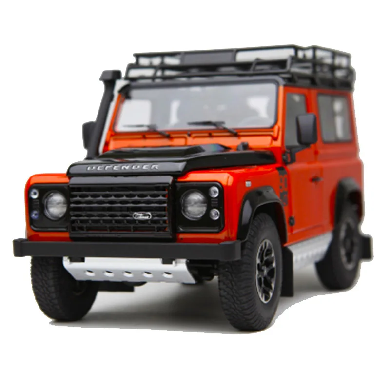 Orange 1:18 1990 защитник короткой оси версия вне-модель дорожного транспортного средства литья под давлением сплав моделирование ретро автомобиль произведение искусства Коллекция поклонников подарки - Цвет: Orange