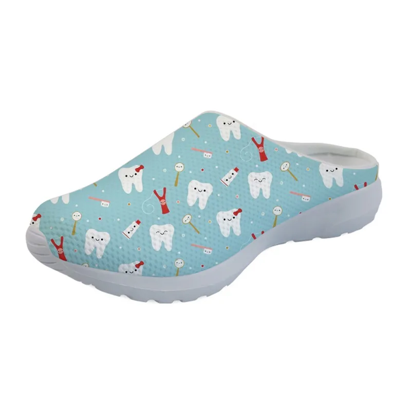 FORUDESIGNS Cartoon Nurse Pattern Sandals Women Slipper Female Summer Shoes for Ladies Sandalias Mujer Women's Flats Mesh - Цвет: YQ2360CA