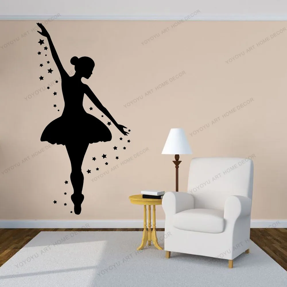 Модные танцевальные наклейки для девочек виниловые обои детских комнат Наклейки