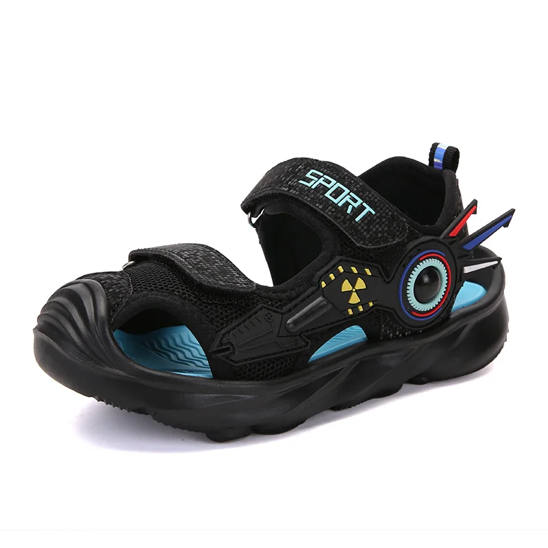 Сандалии NSOH детские с закрытым носком модная дышащая пляжная обувь на плоской