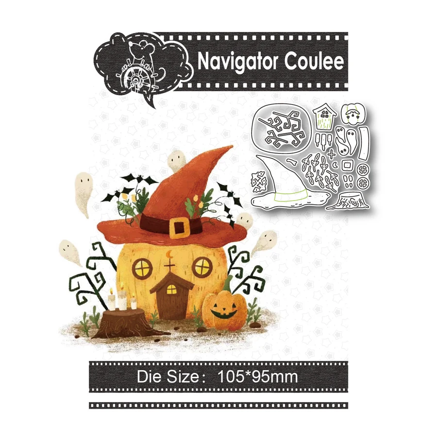 

Metal cutting molds Halloween Pumpkin House Died to Scrapbooks Craft Supplies Cut Card Decoration Stamps New Arrival 2021