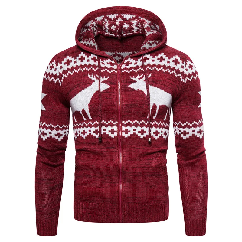 Новый мужской свитер AKSR хлопковый на молнии с капюшоном молодежная приталенная