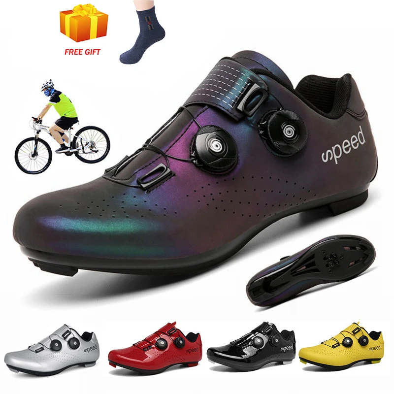 

Men Road Bicycle Sneakers Luminous Outdoor Sport Self-Locking Spd Cycling Shoes