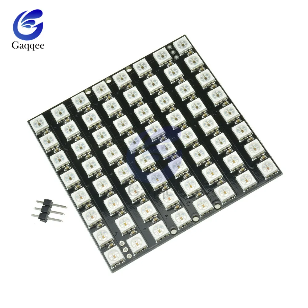12 16 24 40 60 64 бит WS2812 модуль 5050 RGB светодиодный полноцветный Встроенный светодиодный светильник-кольцо с интегрированными драйверами для Arduino