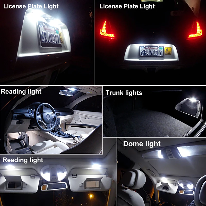 7 шт. комплект светодиодных ламп для Fiat 2012-2015 Canbus белая автомобильная лампа