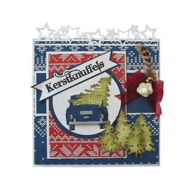 DIY рождественская елка и автомобильный металлический Трафаретный вырубной штамп