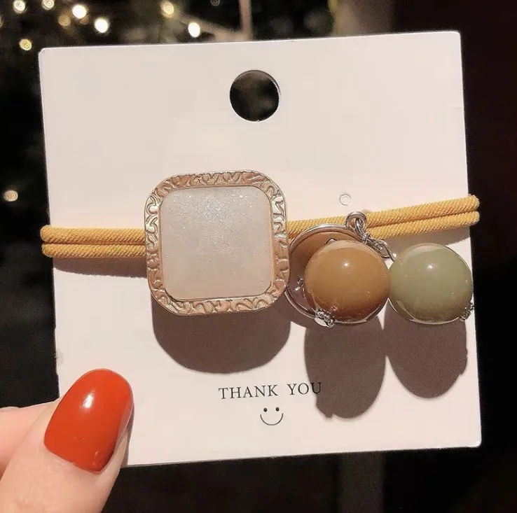 Корейские темпераментные резиновые Звездные Бусы Желе повязка на голову Толстая