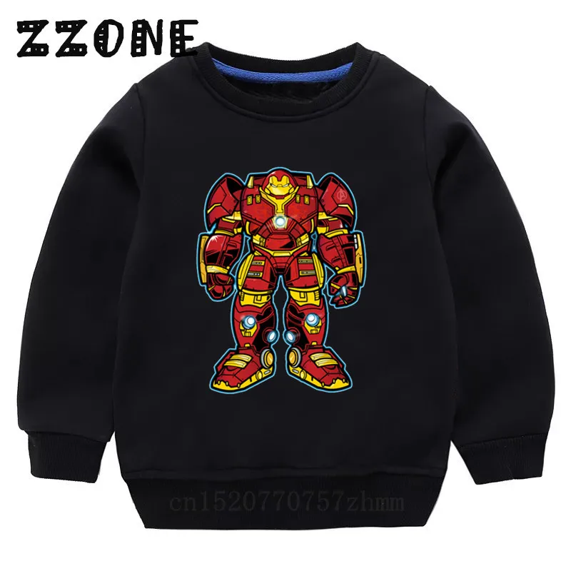 Детские толстовки с капюшоном свитшоты героями мультфильмов Marvel мстители