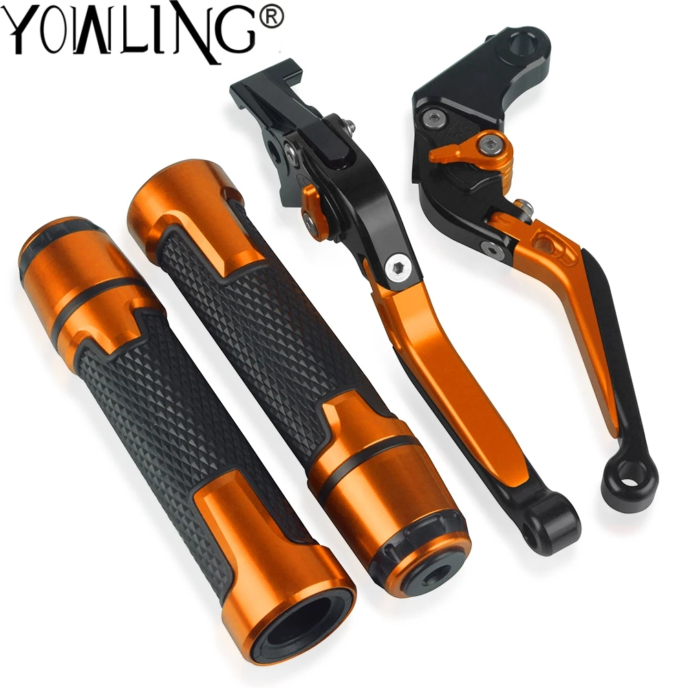 For 200 2012 2013 2014 2015 2016 2017 Motorcycle Accessories Extendable Brake Clutch Levers Handlebar Hand Grips ends | Автомобили и