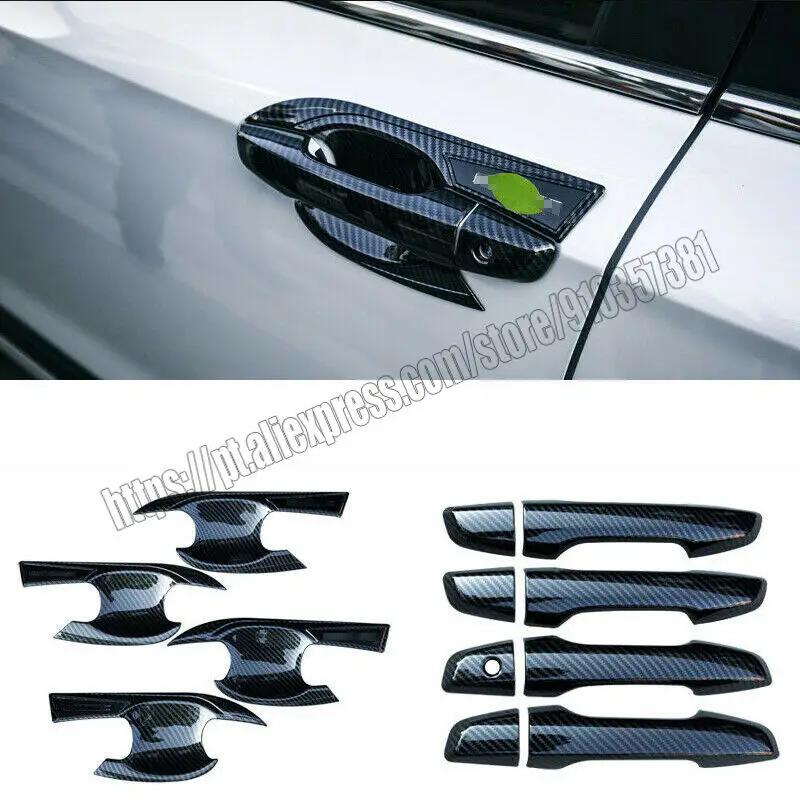 

Для Honda CRV CR-V 2017 2018 2019 2020 2021 карбоновая дверная ручка Чаша литье Крышка отделка