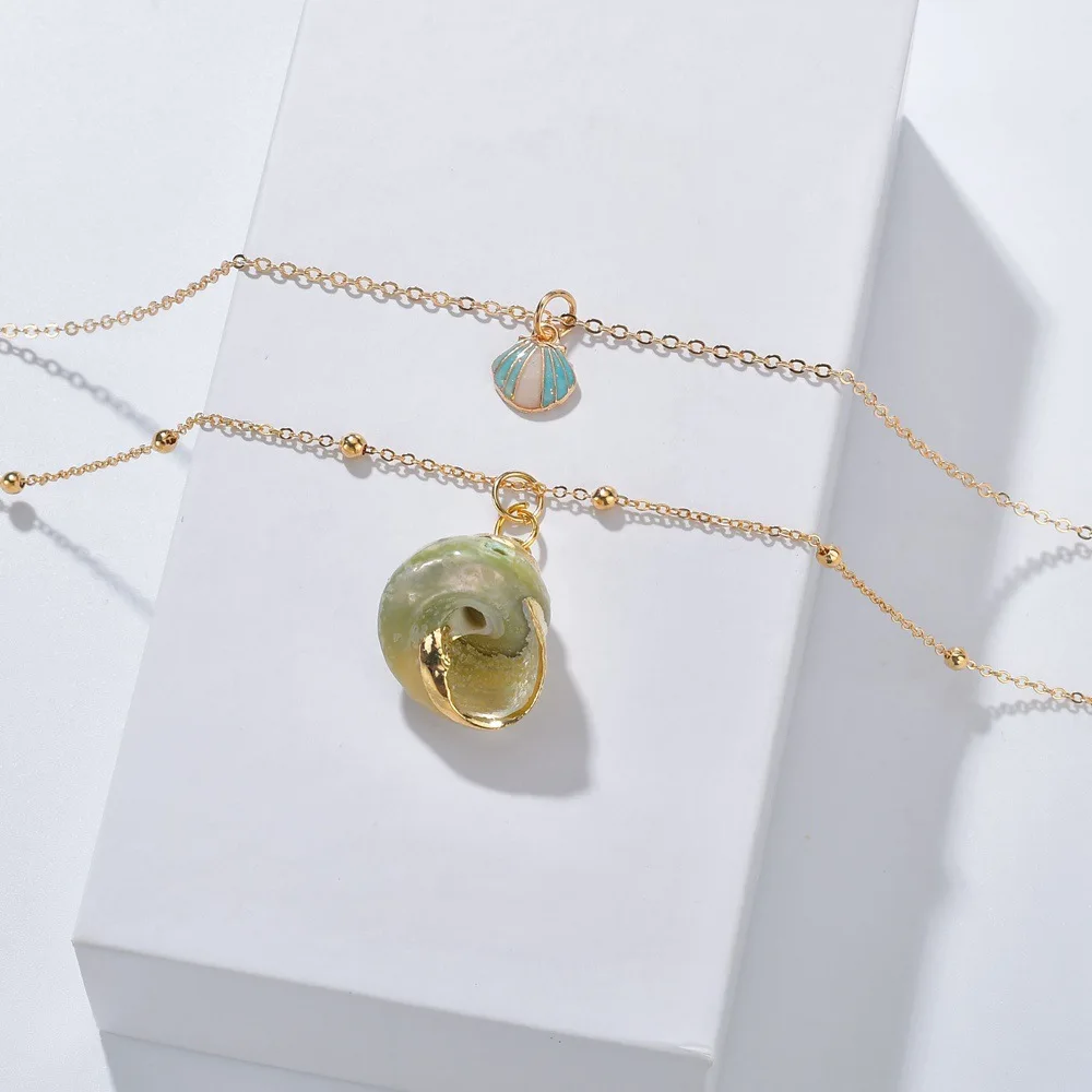 2019 Бохо ожерелье с раковинами Морская ракушка золотые подвески подарок для