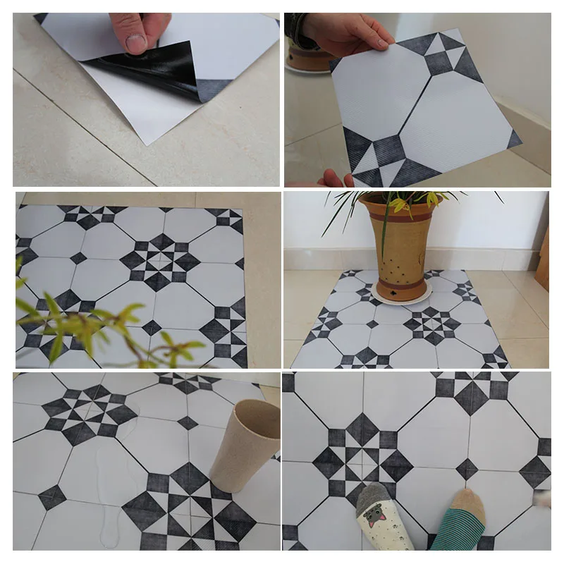 Домашний декор марокканские наклейки на пол керамическая плитка