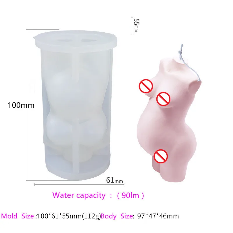 

Body Candle Mold Crafts Male Female 3D Silicone Mold Plaster Mold Candle Making Silicone Mold Maker Candle Wax
