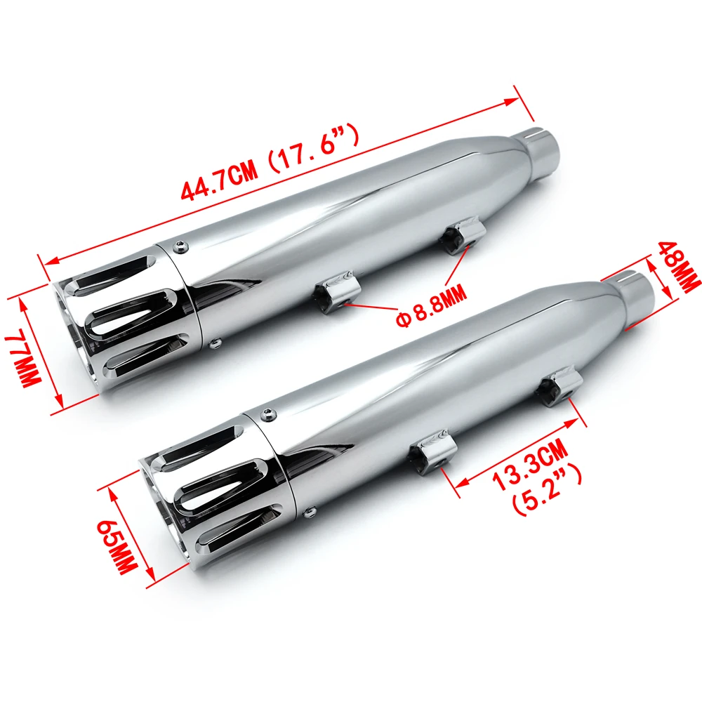 Запчасти для мотоциклов хромированные термостойкие слипоны глушители 3 дюйма