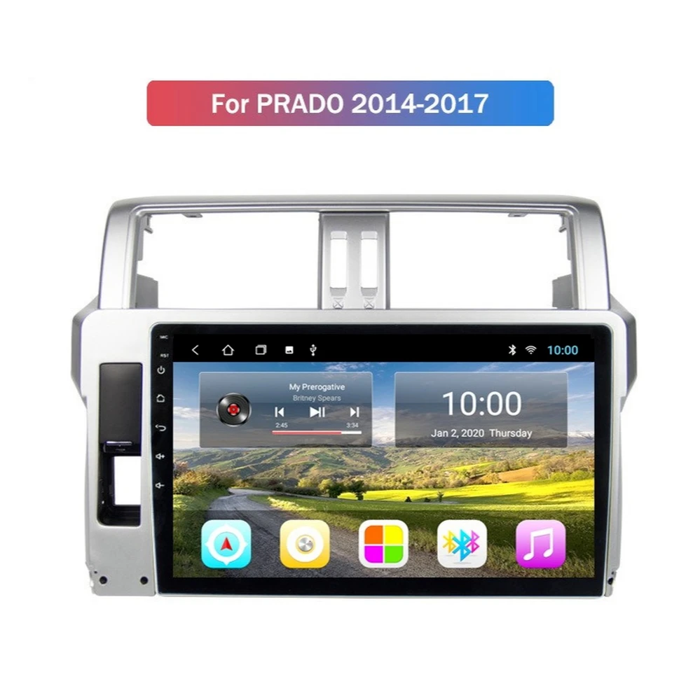 Android 10 0 Восьмиядерный Автомобильный GPS-навигатор для Toyota PRADO 2014-2017 аудио стерео