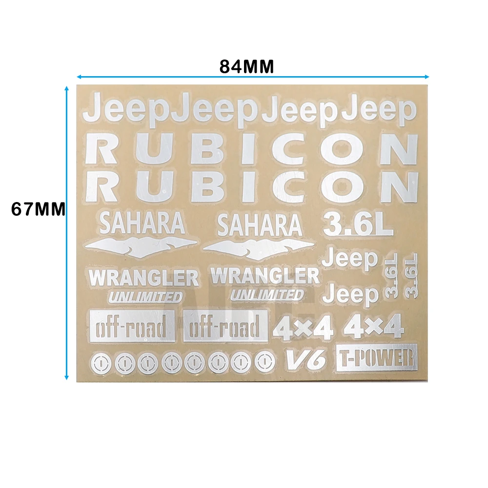 C option Wrangler Jeep наклейки для Traxxas trx4 защитник Ford Bronco Ranger AXIAL SCX10 D90 D110 TAMIYA CC01 Hliux TOYOTA LC70 LC80 FJ40 - Цвет: C option