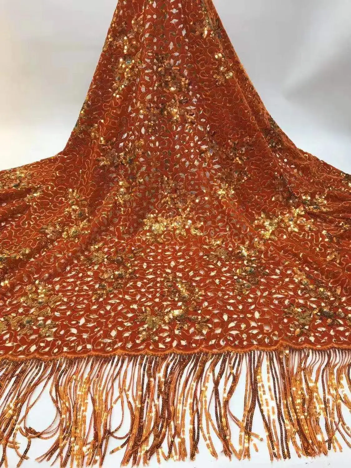 Новая оптовая продажа Высококачественная африканская шифоновая кружевная ткань