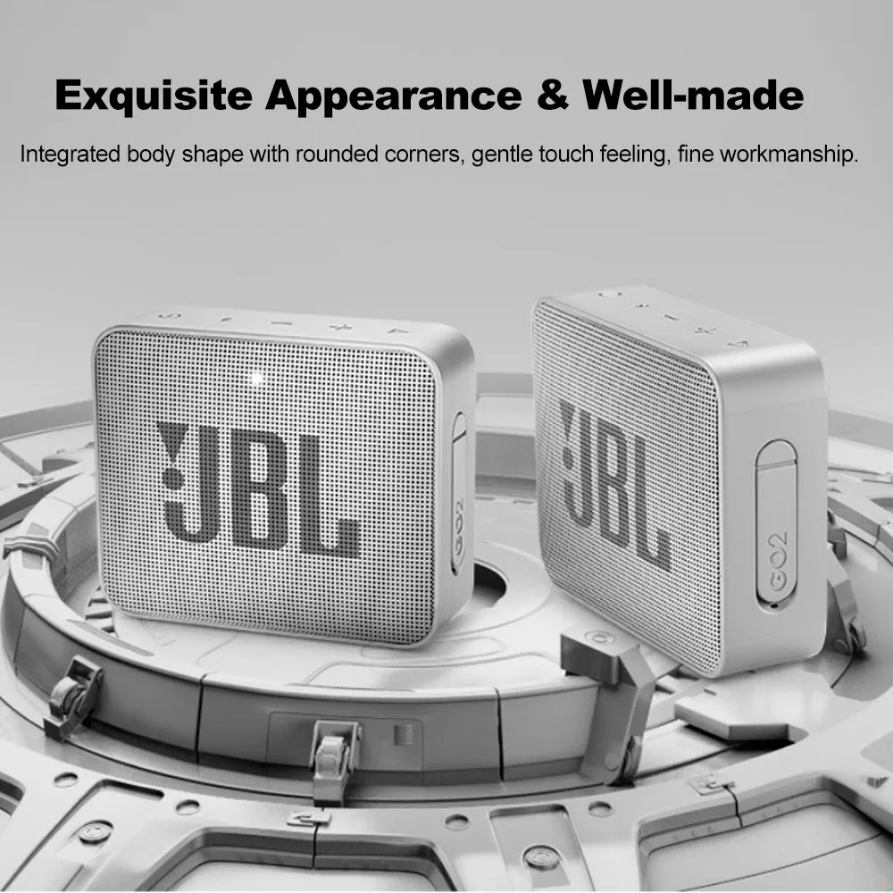 저렴한 JBL-오리지널 GO 2 무선 블루투스 스피커, 마이크가 있는 미니 IPX7 방수 야외 사운드 충전식 배터리