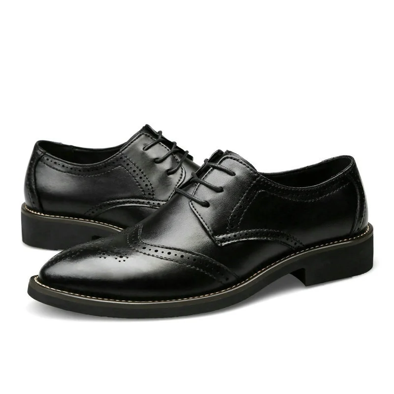 2018 модные брендовые мужские деловые броги модельные туфли для свадебной