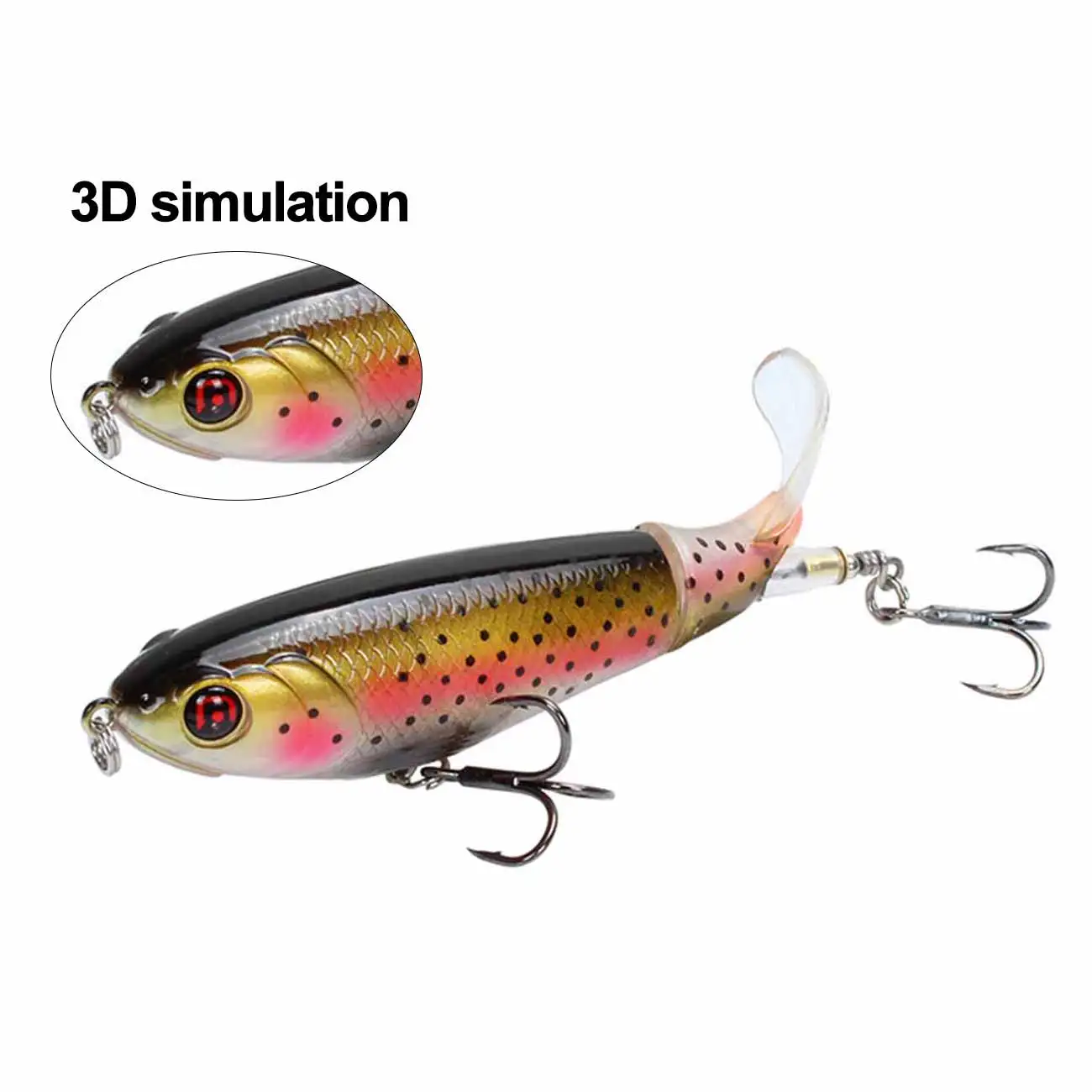 

17g10.5cmArtificial Fishing Lure Pencil Plastic Hard Bait Swimbait Rotatable Hard Tail Propeller Fishing Tackle forFishingLovers