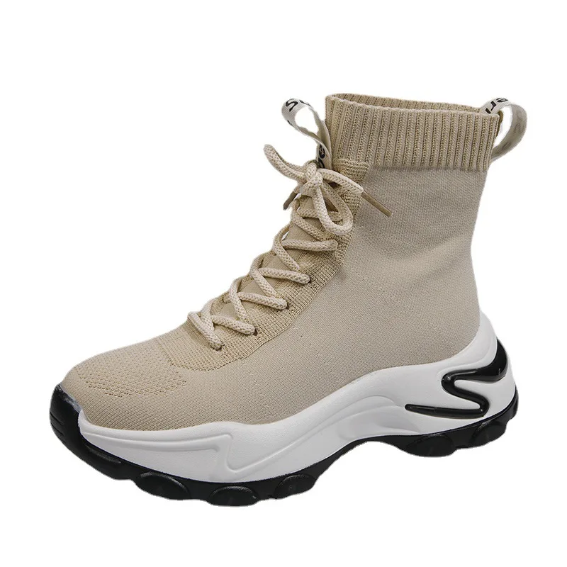 

Женские беговые кроссовки, вязаные кроссовки-носки, эластичные кроссовки, Повседневная дышащая обувь для женщин, осень 2021, брендовый дизайн