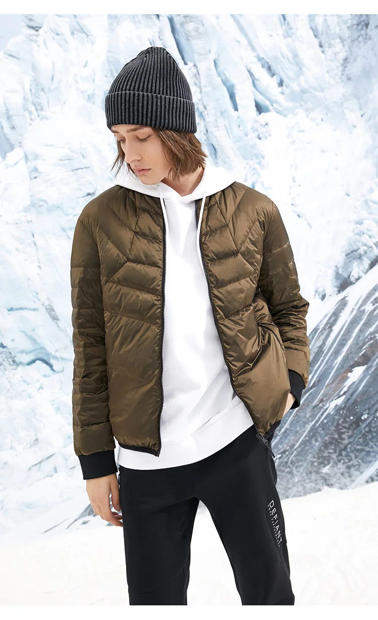 JackJones Мужская зимняя бейсбольная куртка с воротником с тепловым пухом | 218412510
