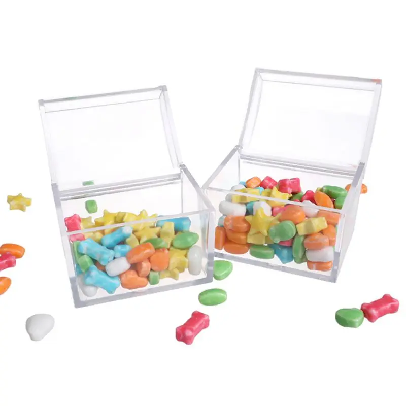 Прозрачная пластиковая маленькая коробка свадебный сувенир Конфета ювелирные