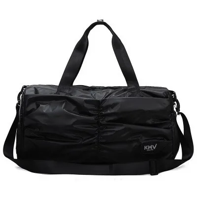 Nieuwe водоотталкивающий PU Reistas Roze ручная сумка для йоги Handtas voor Schoenen Droog Nat Duffle Tassen Schoudertas Vrouwen Reizen - Цвет: Черный