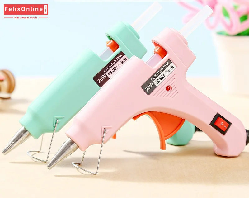 

20W Mini Hot Glue Gun Pink Gun Glass Silicon Strip 7mm Glue Sticks DIY Handmade Utility Tool Multi-color Optional