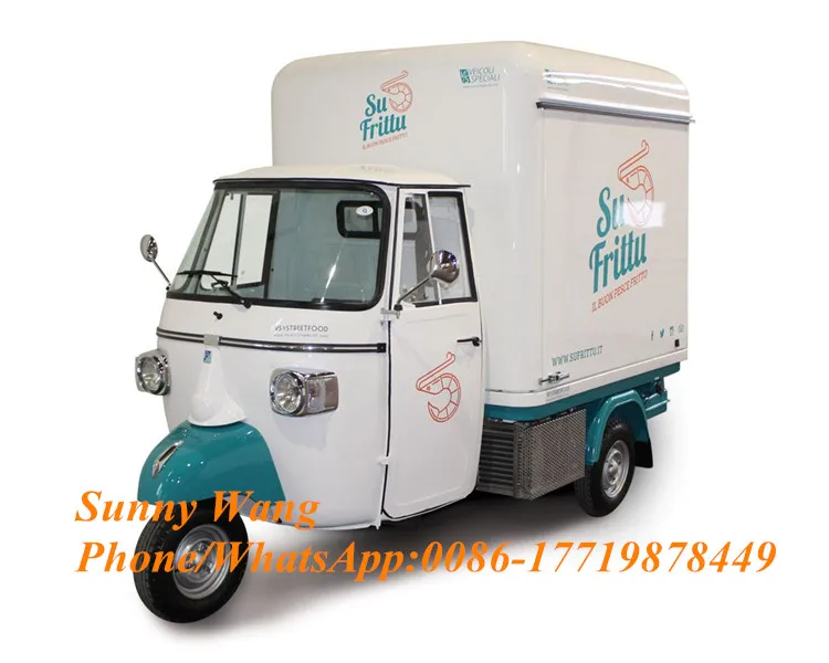 Электрический мобильный пищевой грузовик для продажи ape грузовик/тележка/прицеп
