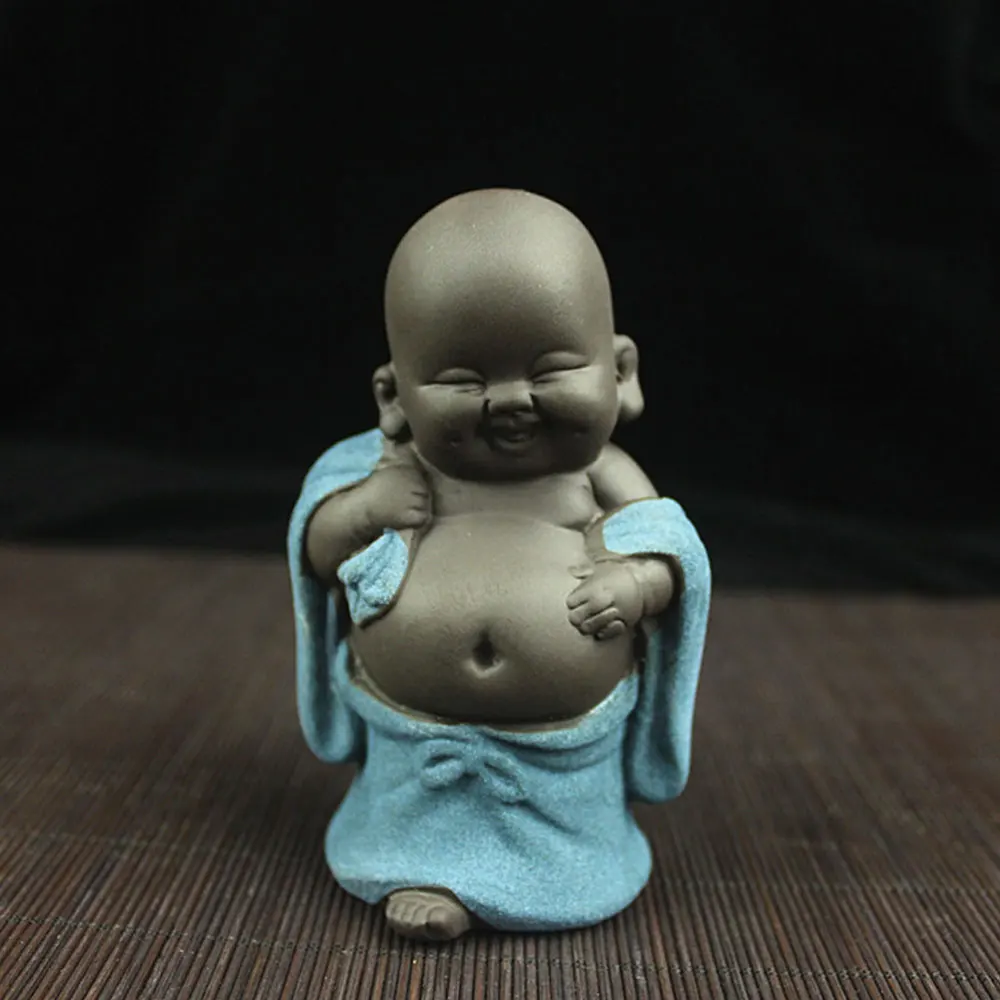 Керамическая статуя Будды Maitreya чайная скульптура ручная резная статуэтка