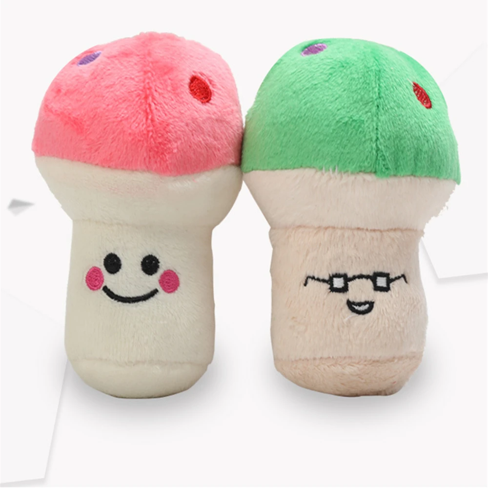 Pet Toys Dog Puppy Chew Toy Plush Sound Cute Vegetable Mushroom Design plush Interactive dog toy pet supplies |