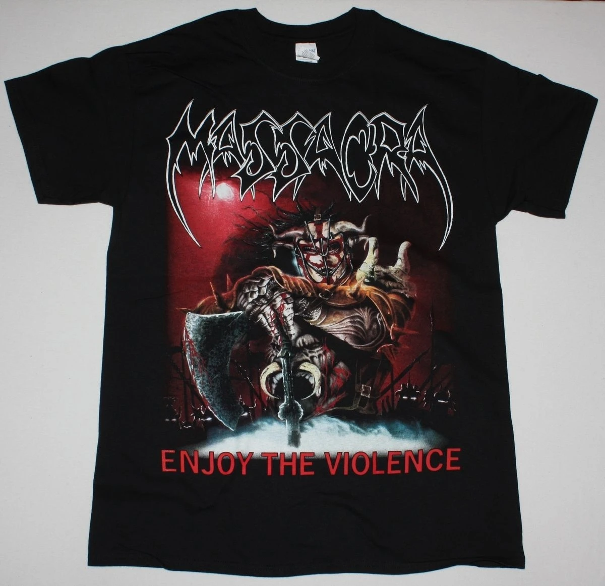 

MASSACRA ENJOY THE VIOLENCE DEATH THRASH METAL LOUDBLAST NEW BLACK T-SHIRT 2019 fashion t shirt 100% cotton tee shirt