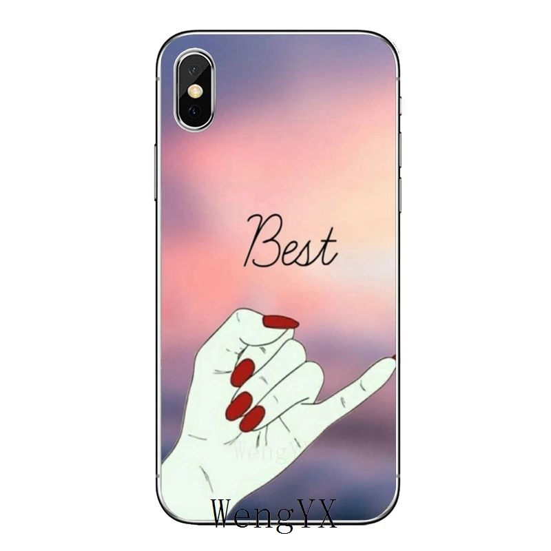 Для huawei mate 20 10 9 P30 P20 P10 P9 pro Lite P Smart plus bff лучшие друзья палец пара аксессуары чехол для телефона - Color: best-friends-B-01