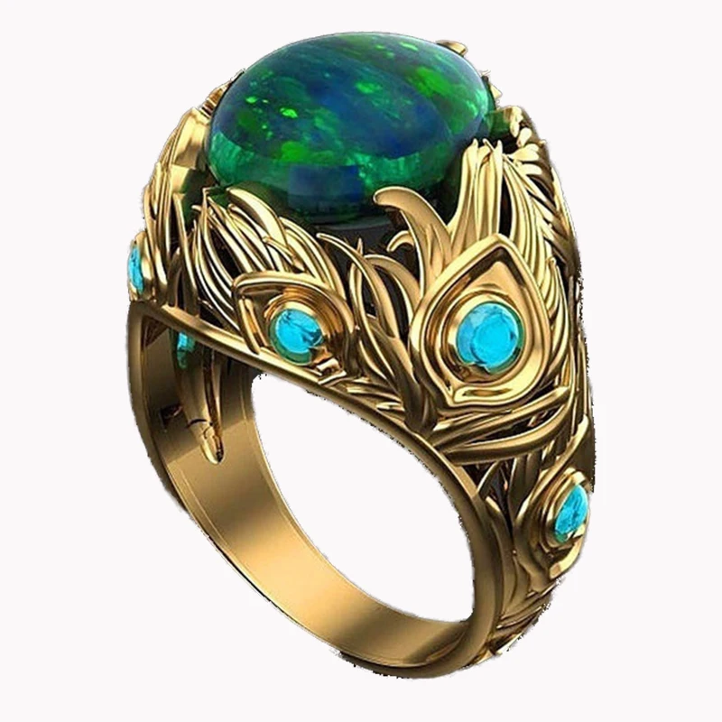 

Women's ring blue gradient gold ring fashion new rings for women ring women