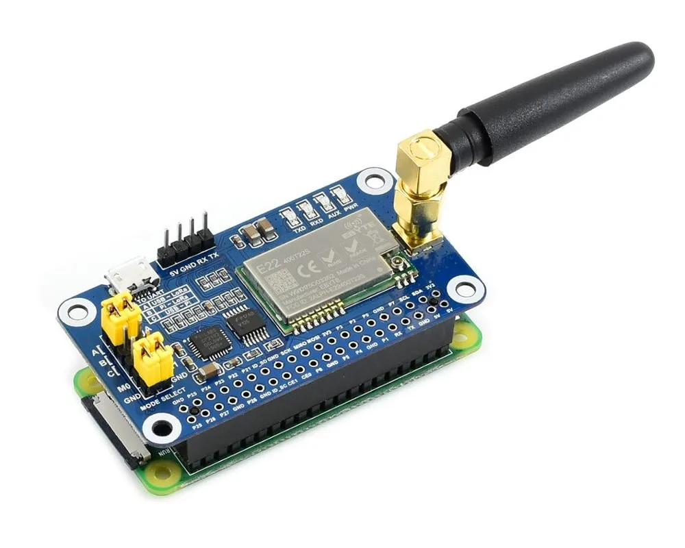 SX1268 LoRa HAT для Raspberry Pi широкополосная модуляция спектра частотный диапазон 433 МГц -