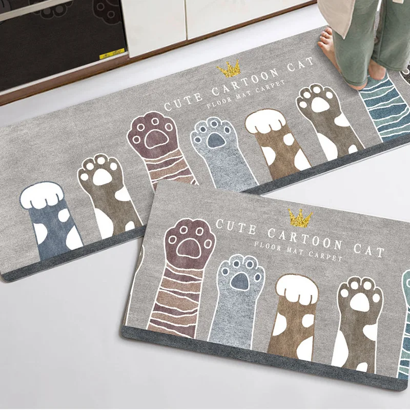 Коврик для кухни противоскользящий современные ковры для гостиной, балкона и ванной комнаты, распечатанный ковер, коврик для входной двери, геометрический ковровый коврик в коридоре и ванной.