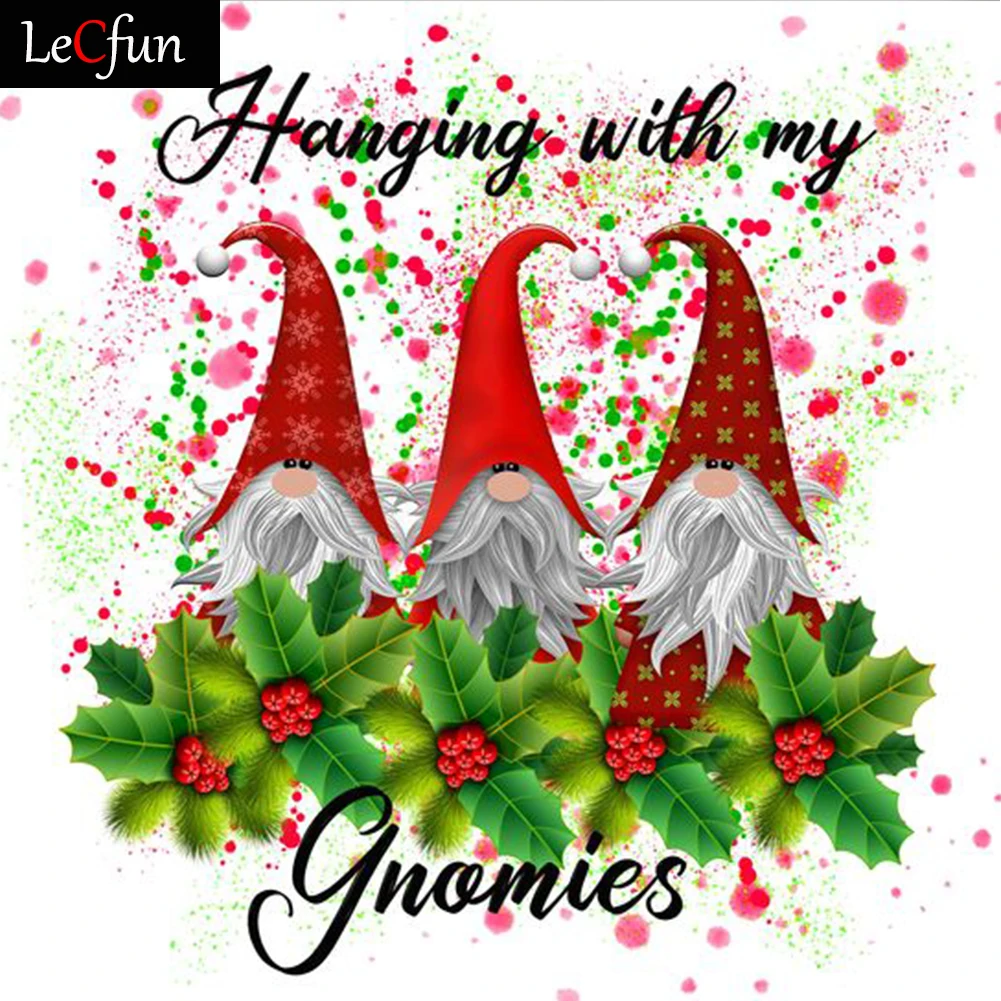 

LeCfun DIY Diamond Painting Kits Christmas Gnomes Full Round Squar Drill Paint By Number Cross Stitch Embroidery Mosaic Art