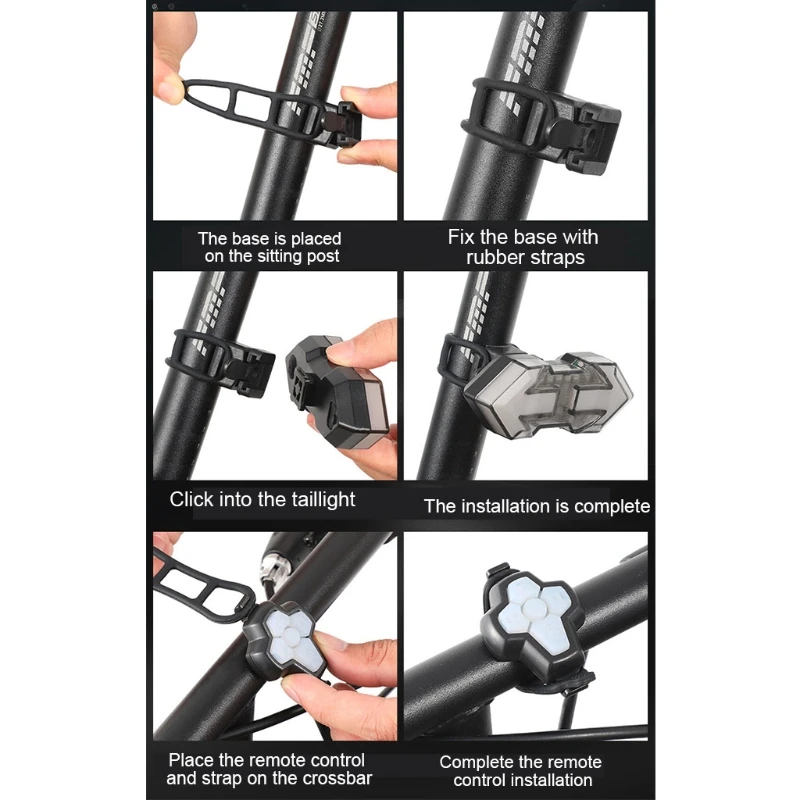 

Задний фонарь для велосипеда, беспроводной задний фонарь с дистанционным управлением и поворотниками, светодиодный задний фонарь с зарядк...