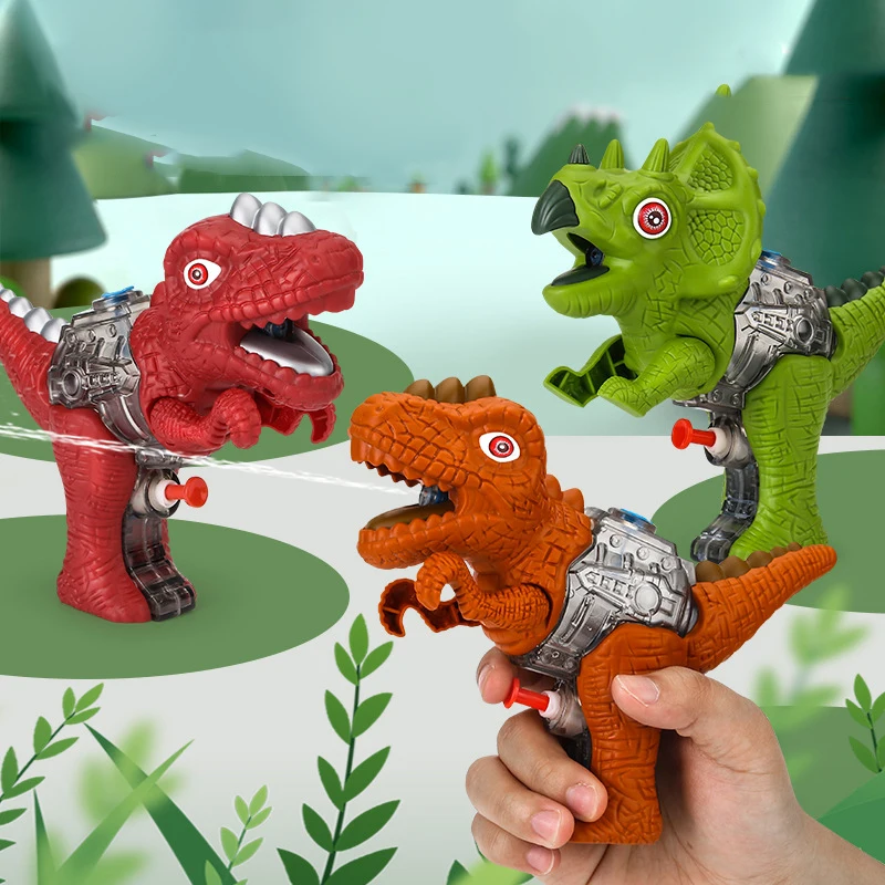 

Детский 3d-пистолет-динозавр, Летний милый мультяшный водяной пистолет-распылитель, тираннозавр, маленький пистолет для пляжа и сада