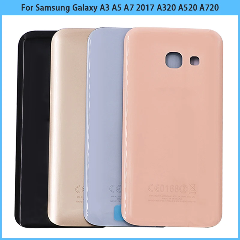 10 шт. Новый A320 A520 A720 задний корпус чехол для SAMSUNG Galaxy A3 A5 A7 2017 Стеклянная Крышка