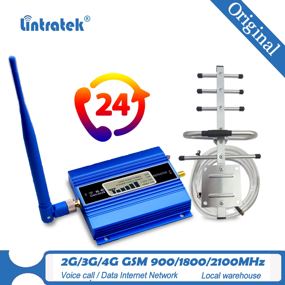 Ретранслятор сигнала GSM 2G 3G 900 МГц Lintratek Band 8 бесплатная доставка LTE 1800 усилитель
