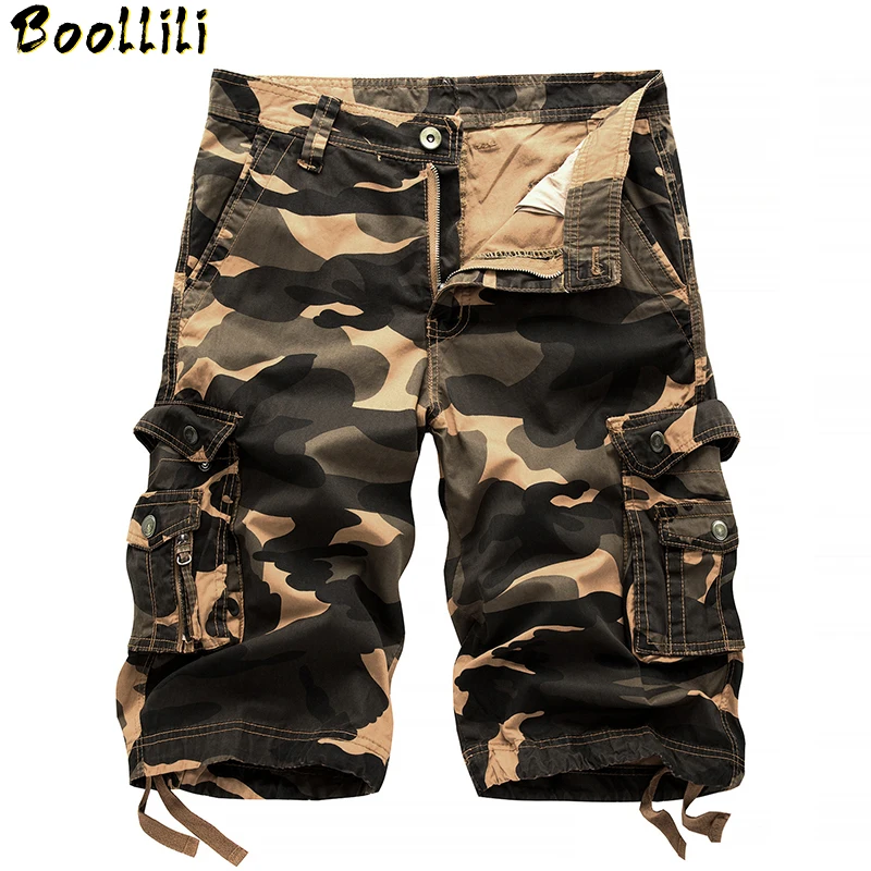 Шорты мужские камуфляжные свободного покроя повседневные штаны в стиле милитари