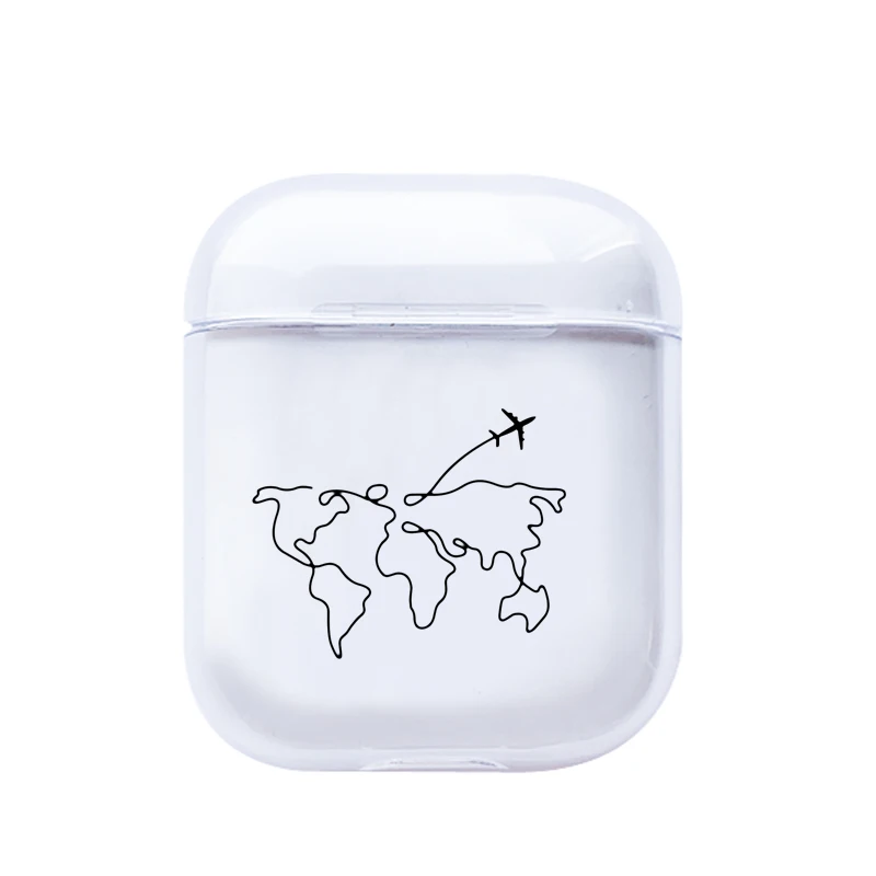Роскошные аксессуары для карт чехол для Airpods 1 2 прозрачные Bluetooth наушники дорожные Прозрачные Жесткие чехлы чехол - Color: pods114