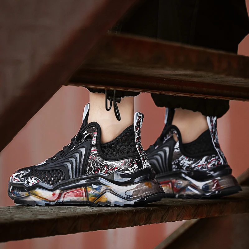 

Кроссовки мужские в стиле хип-хоп, дышащие, Повседневная Уличная обувь, модные, для бега, весна-лето