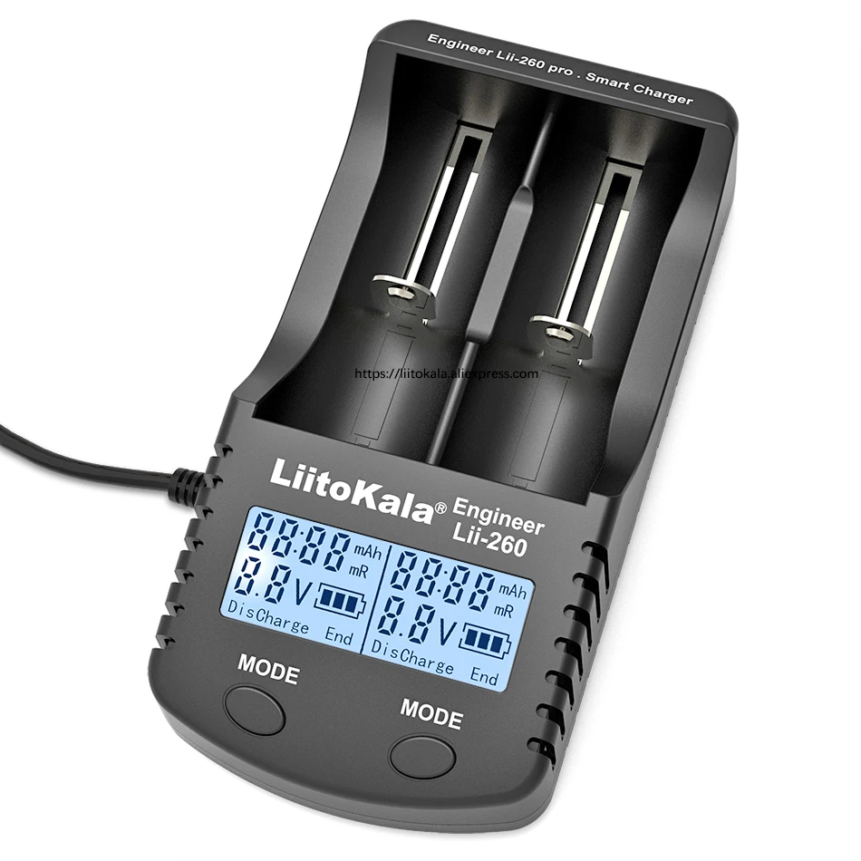 Зарядное устройство Liitokala lii 260 LCD 3 7 V 18650/18500/16340/18350/14500/10440/17500 26650 обнаружение