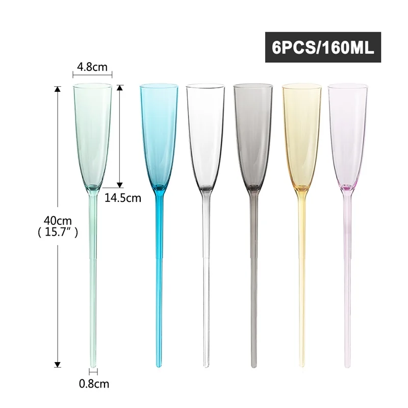 Upspirit 6 шт. пластиковая чашка для коктейлей шампанского бокалы вина